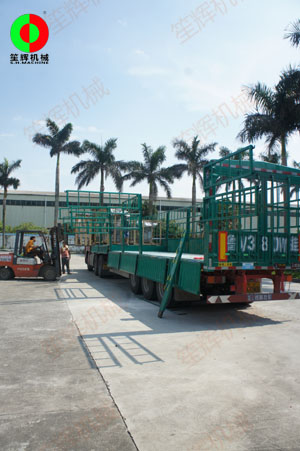 山東客戶定制的蔬菜清洗加工生產(chǎn)線順利出貨！