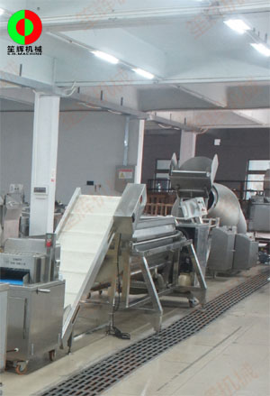 佛山某大型肉食品加工配送中心排骨處理生產線完工靜待測試