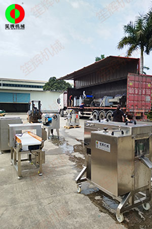 客戶(hù)訂購(gòu)的一批肉類(lèi)和水產(chǎn)加工設(shè)備發(fā)貨交付！